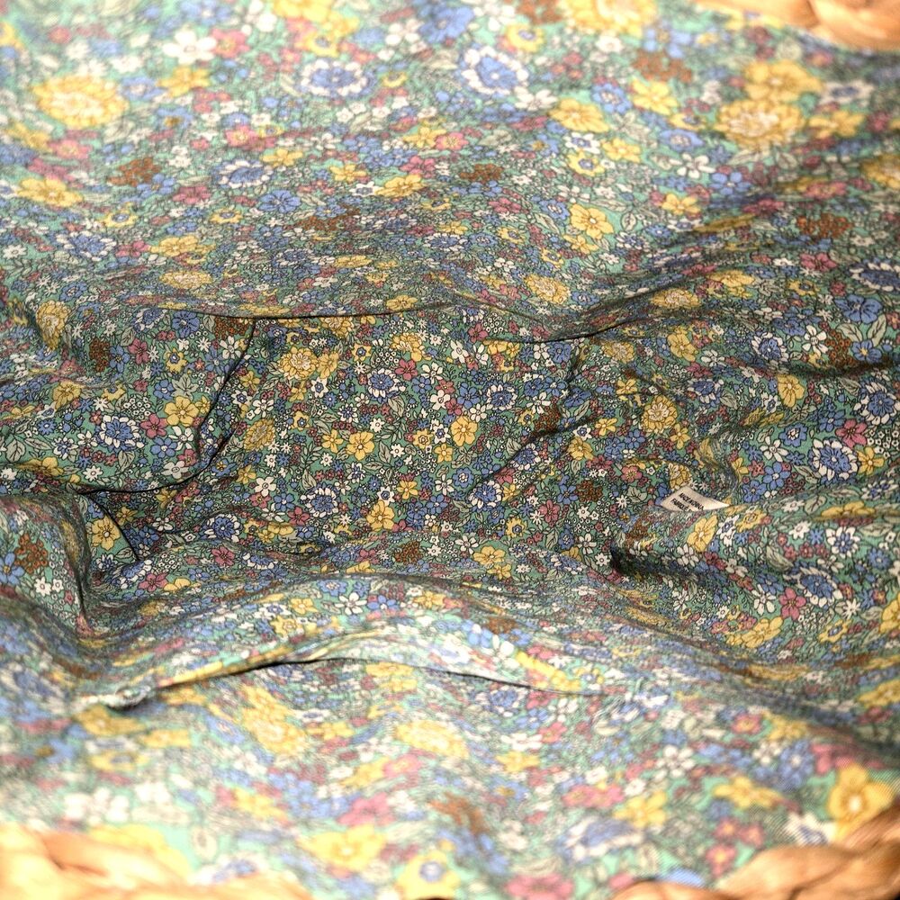 Natural Life Nantucket Large Flower Embroidered Straw Market Tote Bag 17"X12"X6" - Picture 9 of 11